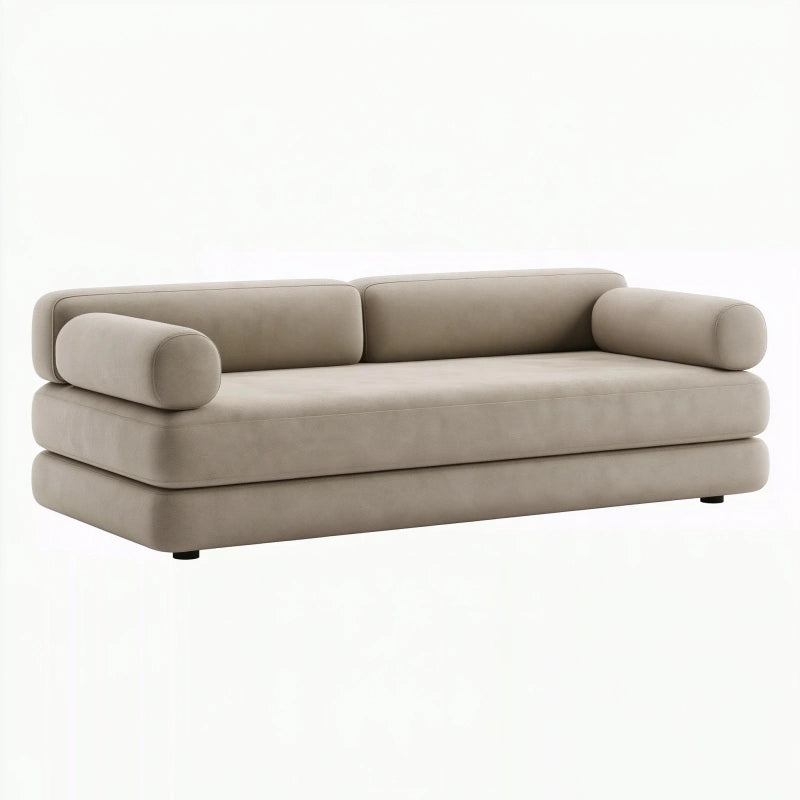 3-Sitzer Sofa 200 x 95 x 75 cm Beige Stoff Modern Gepolstert