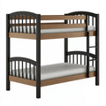 Etagenbett 198 x 105 x 150 cm Holz Schwarz/Braun klassisch mit Leiter