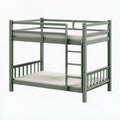 Etagenbett 209 x 99 x 170 cm aus Metall graugrün mit Leiter